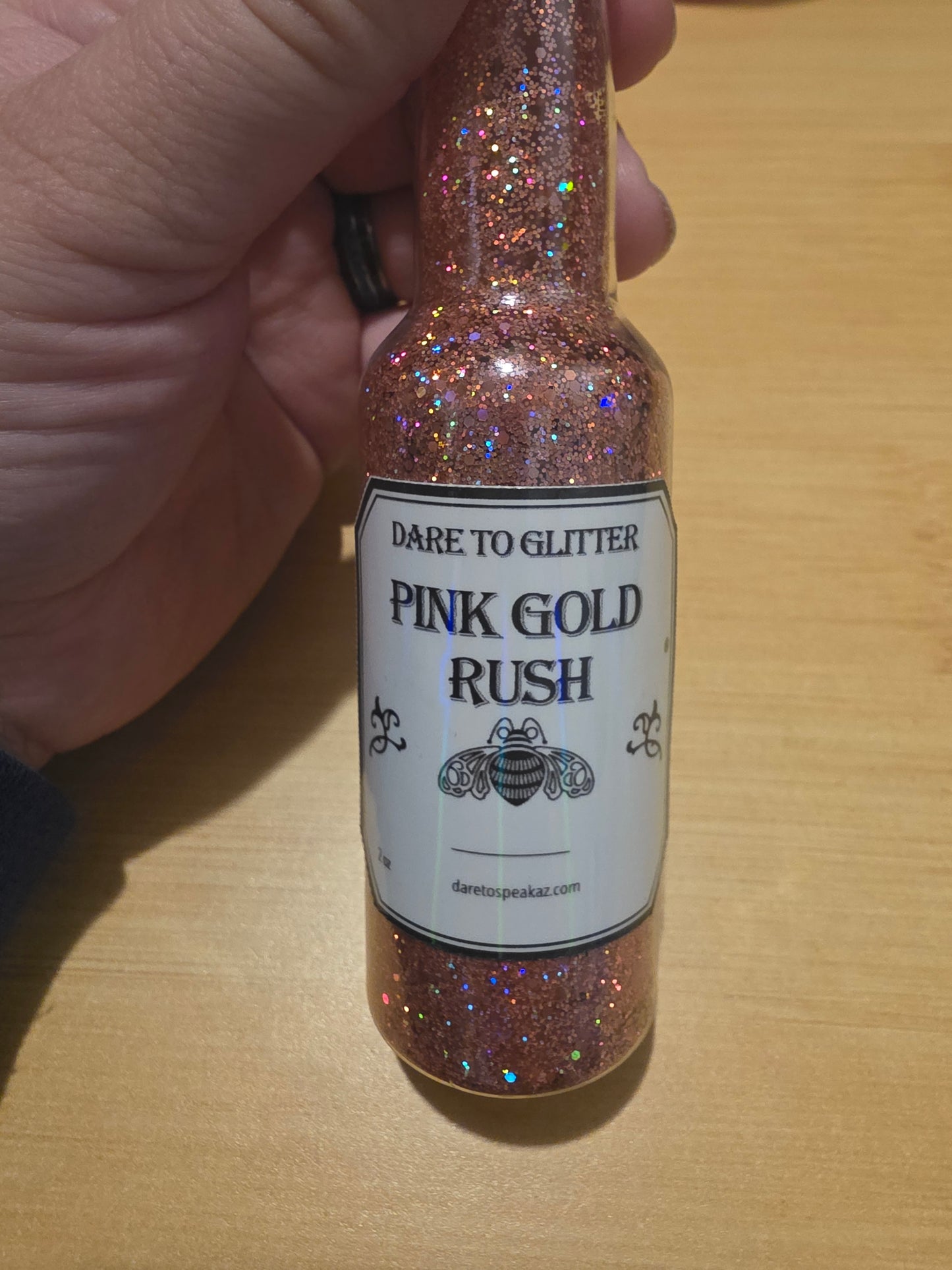 #935 PInk Gold rush Chunky Glitter