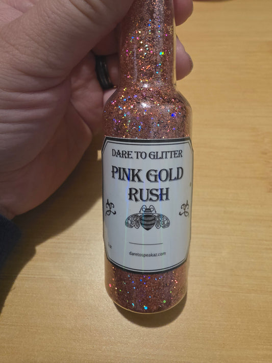 #935 PInk Gold rush Chunky Glitter