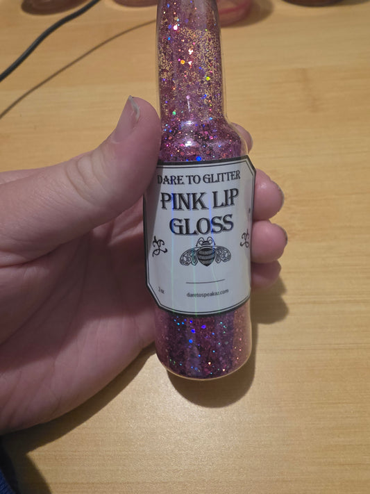 #946 Pink Lip Gloss CHunky Glitter